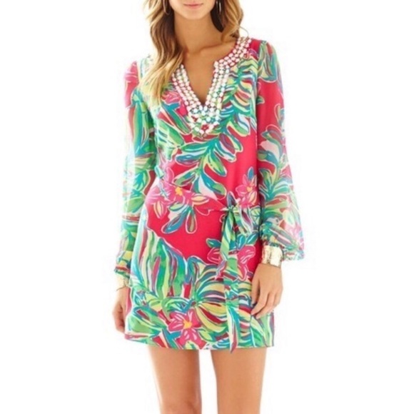 Lilly Pulitzer 100% Silk Tunic Dress - Picture 1 of 2